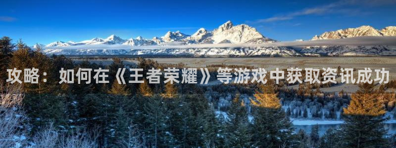 高德娱乐娱乐：攻略：如何在《王者荣耀》等游戏中获取资讯成功