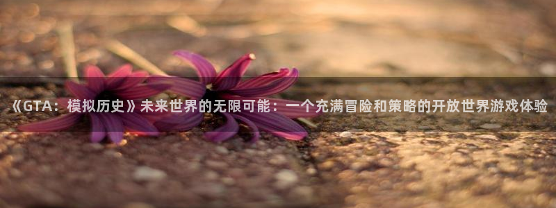 高德娱乐主管：《GTA：模拟历史》未来世界的无限可能：一个充